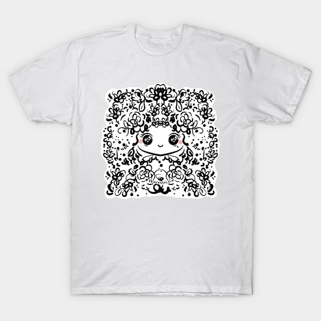 whimsical cute girl illustration T-Shirt by princessmi-com